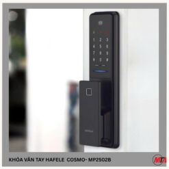 KHÓA ĐIỆN TỬ HAFELE DÒNG COSMO-MP2503B MSP 912.21.045 màu đen chức năng mở cửa bằng vân tay, thẻ từ, mật mã , chìa cơ và ứng dụng smarthomeliving của Hafele