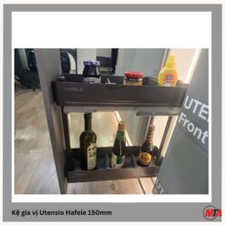 Rổ gia vị Hafele dòng Utensio H2 Plus màu xám than chì phù hợp tủ bếp dưới có chiệu rộng hẹp 150mm
