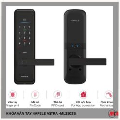 Khóa cửa vân tay Hafele Astra ML2502B, kích thước mặt khóa lớn phù hợp để nâng cấp khóa cơ thành khóa điện tử cho cửa gổ mở xoay