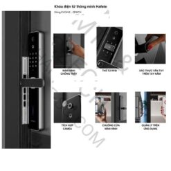 Khóa điện tử Hafele Zenith ML2501W 499.21.225 thuộc dòng EVOLVE nổi bật với tay nắm kết ho75pxa1cthu75c vân tay, Carame chuông cửa cho phep đàm thoại 2 chiều thông qua App. kết nốp App smartHomeLving, Điều kiển tử xa, vân tay, thẻ từ., mã số, chìa cơ