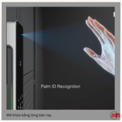 Khóa điện tử Hafele Infinity PP2502W sử dụng công nghệ mở khóa bằng lòng bàn tay và Face ID cho phép mở khóa không chạm