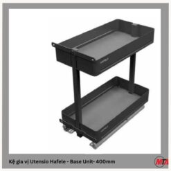 Rổ gia vị Hafele Utensio Plus H2 Basic Unit 545.14.324 màu xám than chì cho tủ rộng phủ bì 400mm