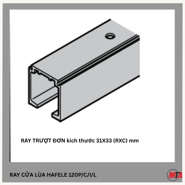 ray cửa lùa hafele cho hệ 120P