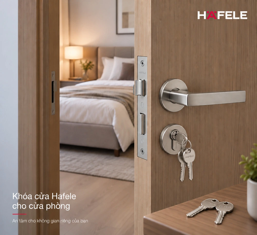 khóa cửa hafele cho cửa phòng