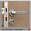 khóa tay gạt hafele 499.63.612 dòng DIY màu niken mờ dùng cho cửa phòng vệ sinh