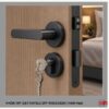 Khóa tay gạt hafele dòng DIY set B màu xám ghi